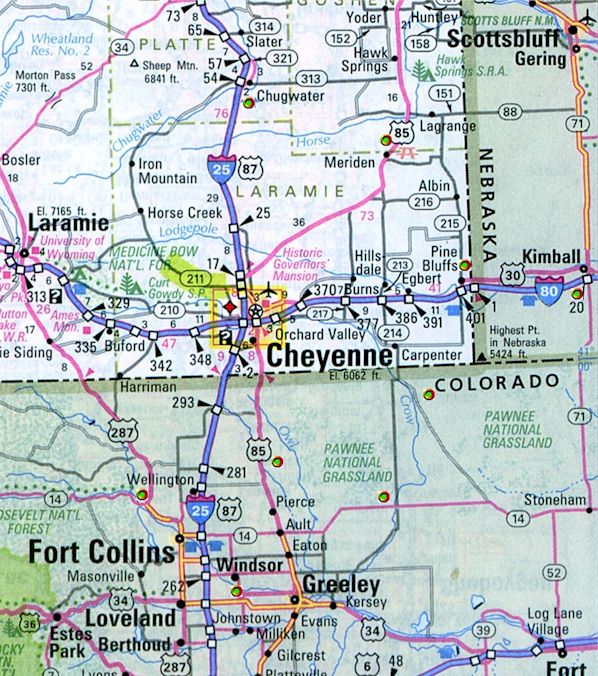 Cheyenne Map Image